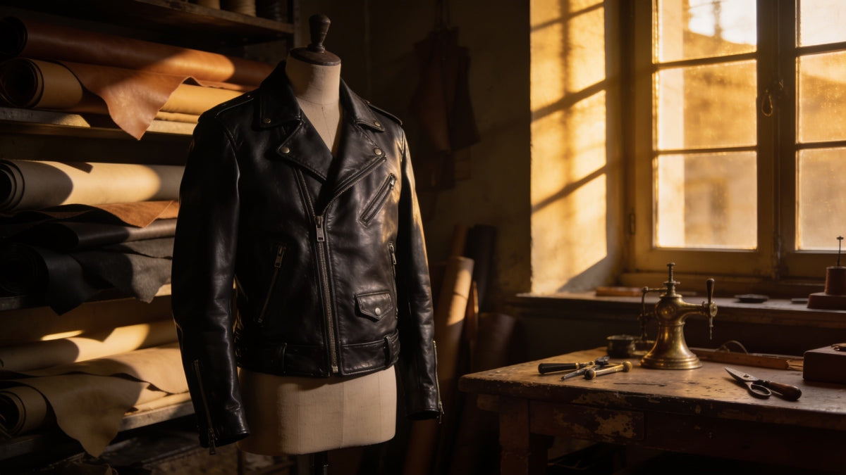 Hides and hand tools in the Emilio Moretti atelier in Florence