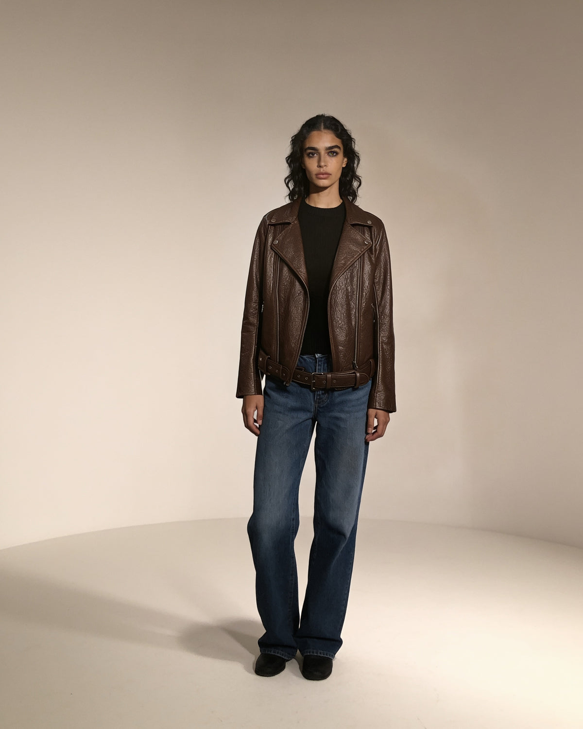 Castagna Moto — worn by a model, front view, studio
