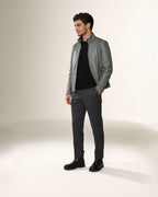 Nebbia Moto — worn by a model, front view, studio