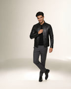 Velocità Café Racer — worn by a model, front view, studio