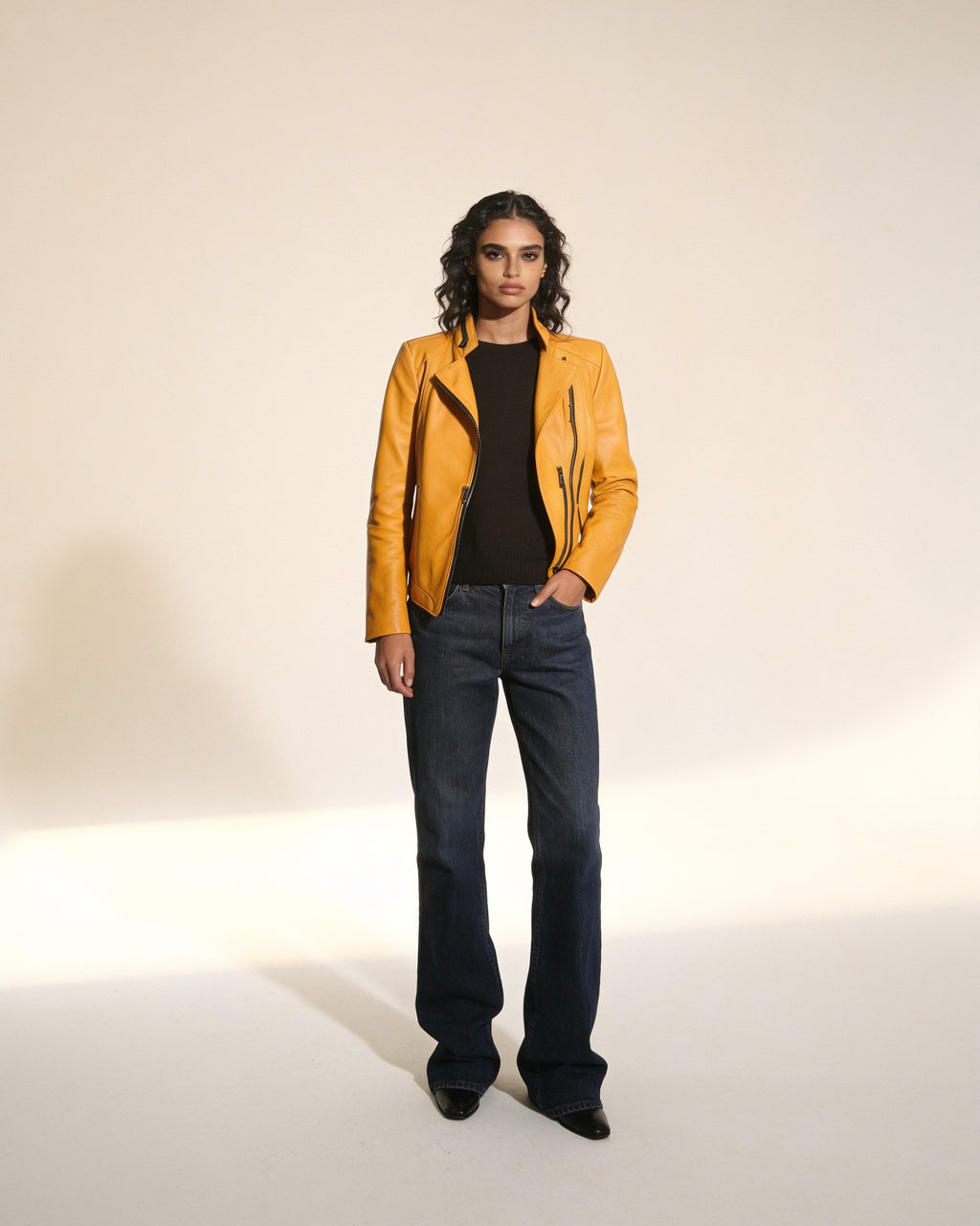 Zafferano Café Racer — worn by a model, front view, studio