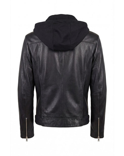 Corvo Hooded Biker — back view