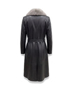 Onice · Neve Reversible Coat — black side, back view