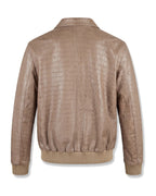 Sabbia Croco Bomber — back view