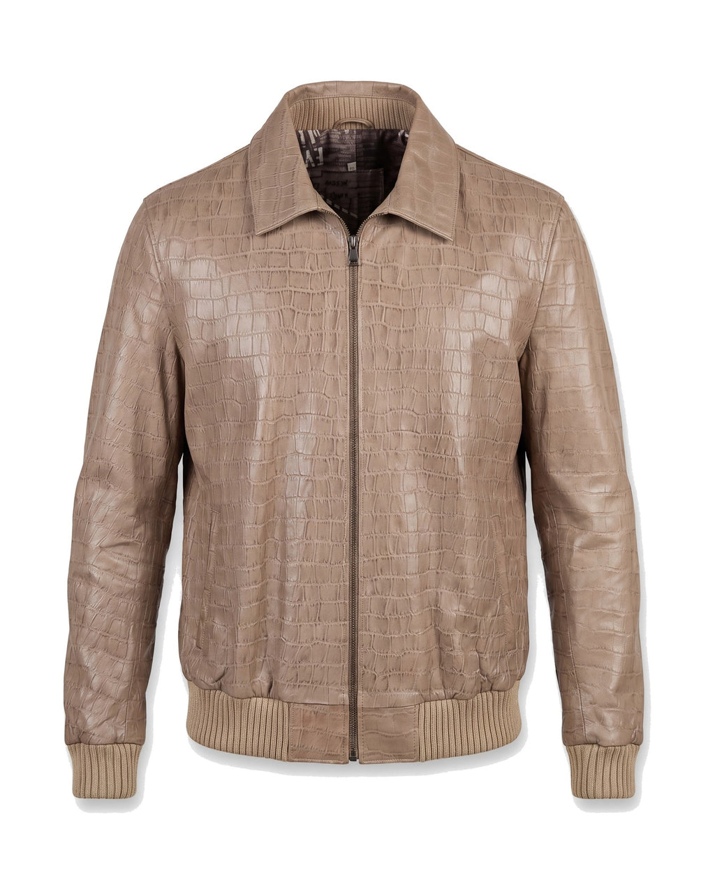 Sabbia Croco Bomber — front view