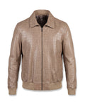 Sabbia Croco Bomber — front view