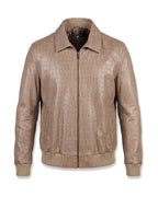 Sabbia Croco Bomber — front view