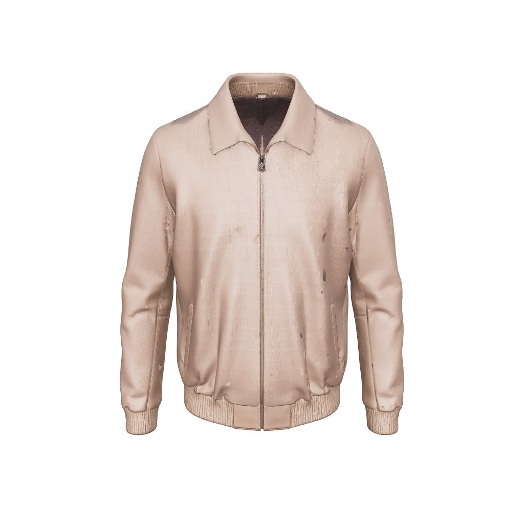 Sabbia Croco Bomber — interactive 3D model, turn to view every panel